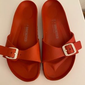 Red Birkenstock Madrid EVA slides